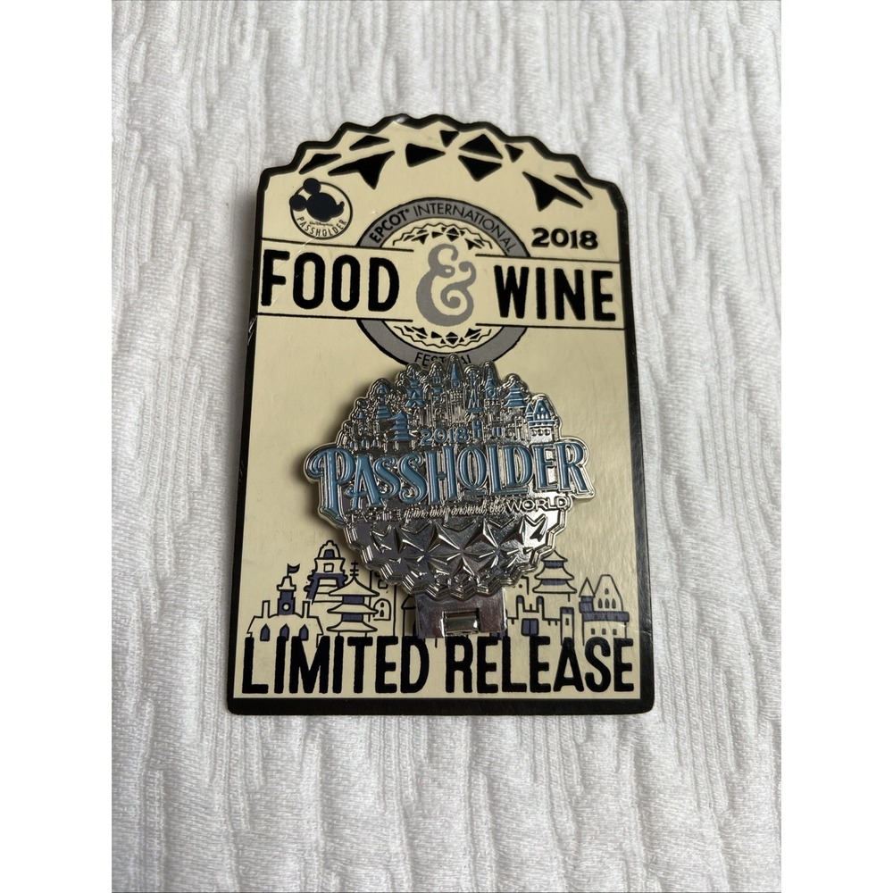 Disney 2018 Epcot International Food & Wine Festival Passholder LR Pin